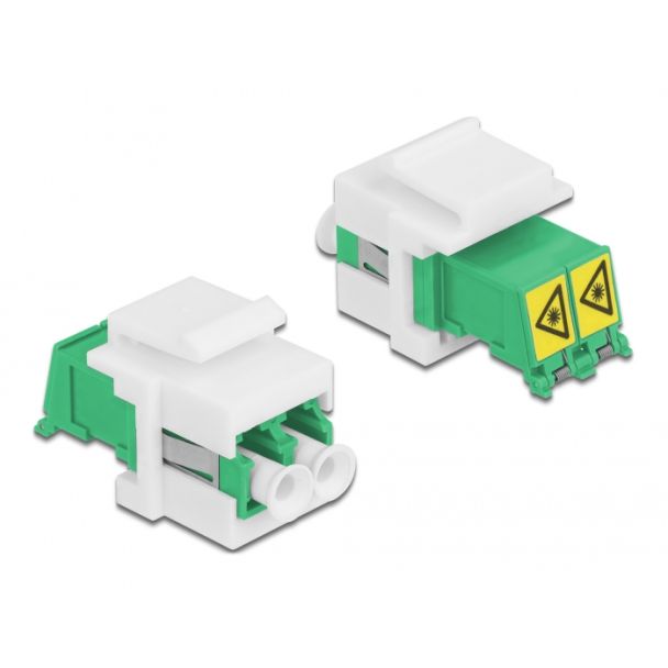 DeLOCK Modulo Keystone LC Duplex femmina per LC Duplex femmina con protezione laser flip all'interno