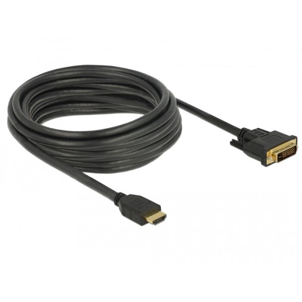 DeLOCK 85656 cavo e adattatore video 5 m HDMI tipo A (Standard) DVI Nero
