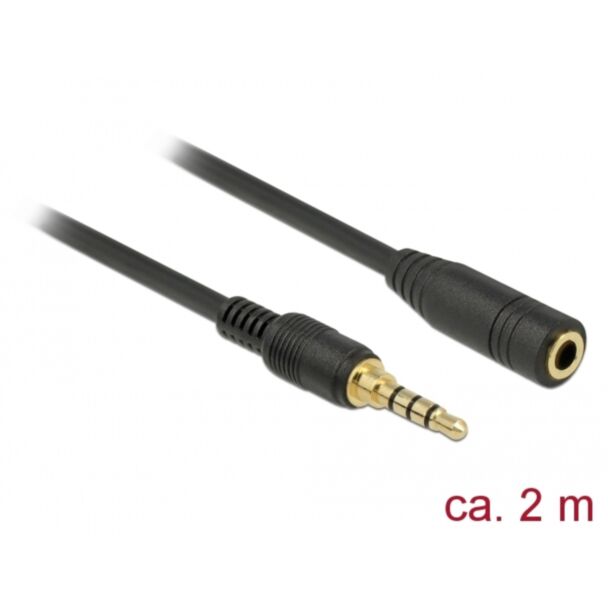 DeLOCK 85631 cavo audio 2 m 3.5mm Nero