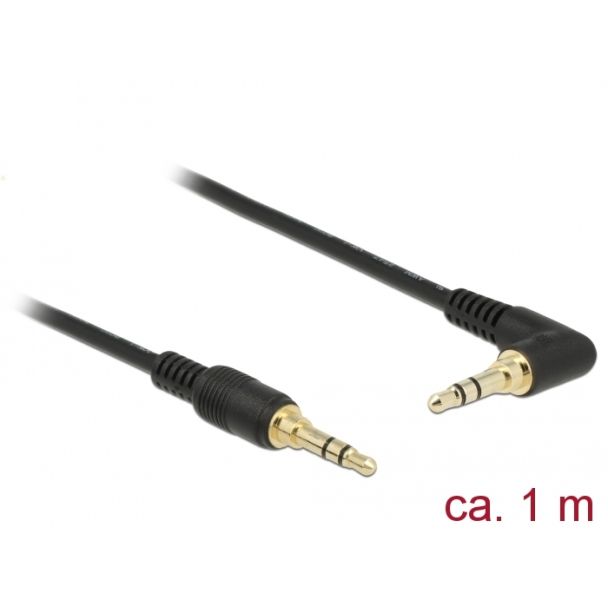 DeLOCK 85566 cavo audio 1 m 3.5mm Nero