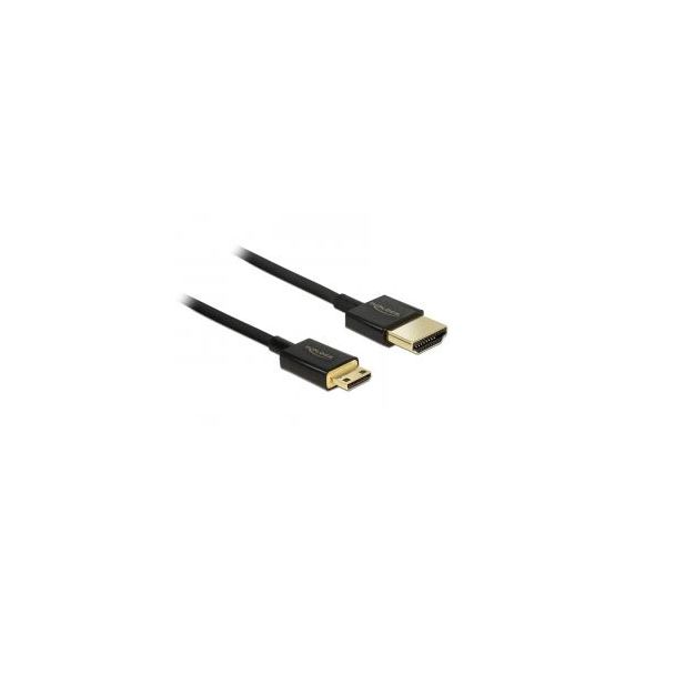 DeLOCK HDMI-A/HDMI Mini-C, 2 m cavo HDMI HDMI tipo A (Standard) HDMI Type C (Mini) Nero