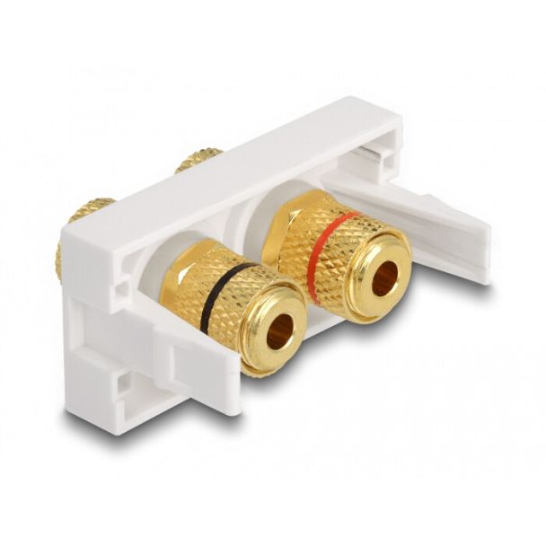 DeLOCK Modulo Easy 45 2 x morsetti, anello rosso / nero 22,5 x 45 mm