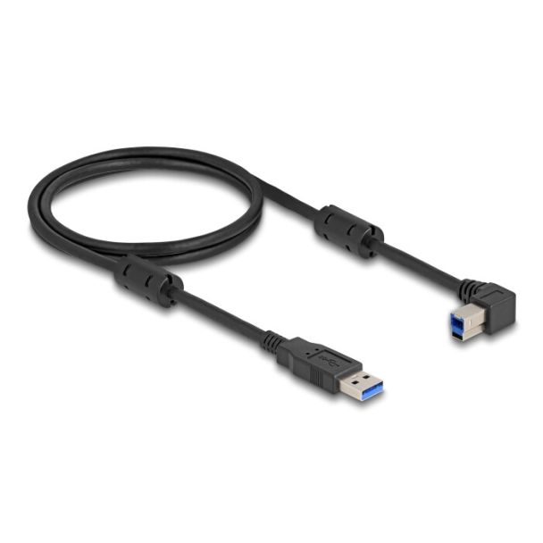 DeLOCK USB 5 Gbps Cable Type-A male to Type-B male 90° left angled 1 m