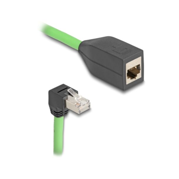 DeLOCK 80886 networking cable Black, Green 1 m Cat6a SF/UTP (S-FTP)