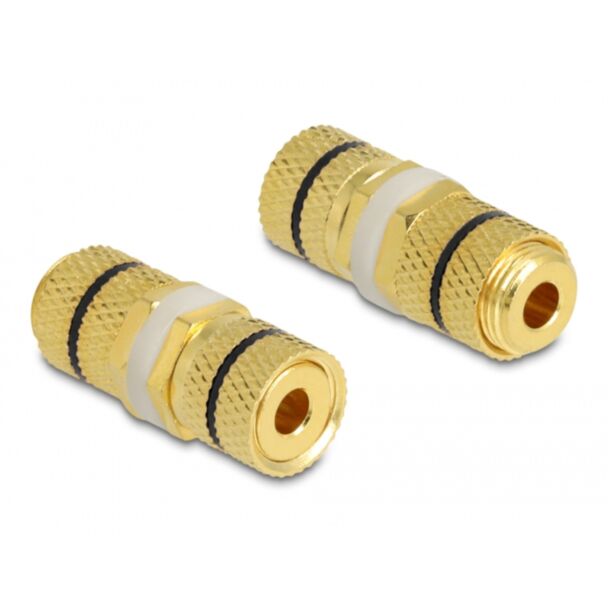 DeLOCK Adattatore audio da morsetto a morsetto per l'installazione, anello nero