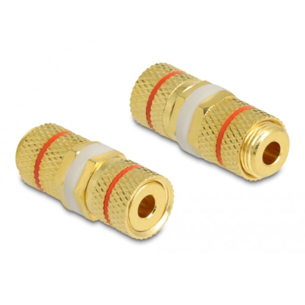 DeLOCK Adattatore audio da morsetto a morsetto per l'installazione, anello rosso