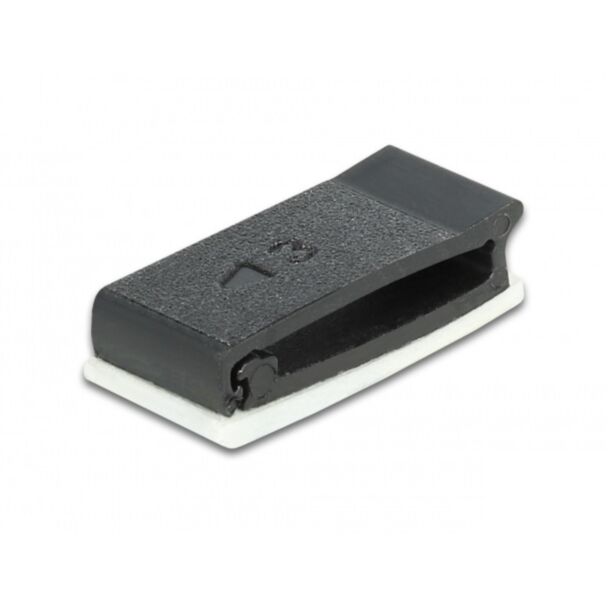DeLOCK Portacavo con clip di bloccaggio autoadesiva nero 10 pezzi