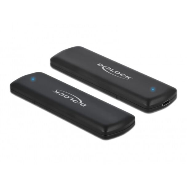 DeLOCK External USB Type-C Combo Enclosure for M.2 NVMe PCIe or SATA SSD