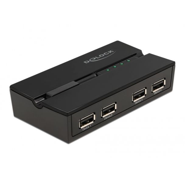DeLOCK Interruttore USB 2.0 da 4 PC per 4 dispositivi