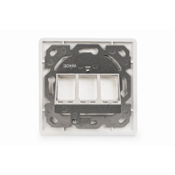Digitus Wallplate for Keystone Modules, German type, middle plate 50x50 mm, frame 80x80 mm
