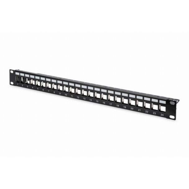 Digitus Modular patch panel black, 24-port