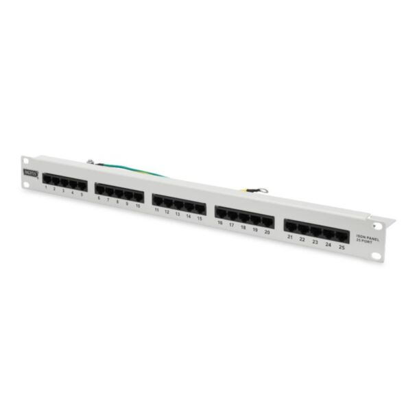 Digitus CAT 3 ISDN Patch Panel 25-port, unshielded