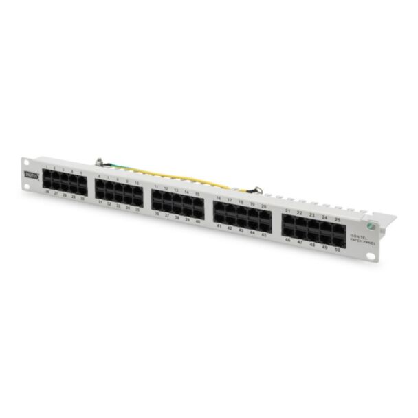 Digitus CAT 3 ISDN patch panel, unshielded, grey