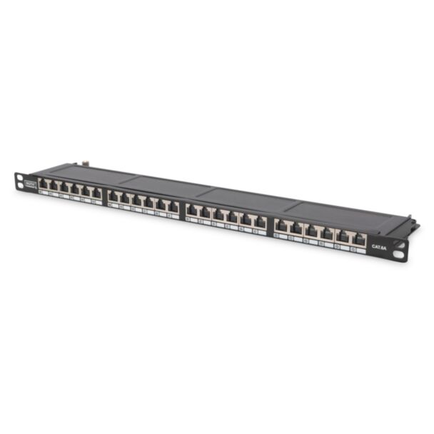 Digitus CAT 6, Class E High Density Patch Panel, shielded, black