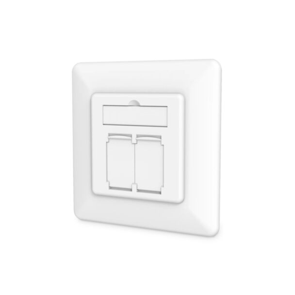 Digitus DN-9010/8-2 presa energia 2 x RJ-45 Bianco