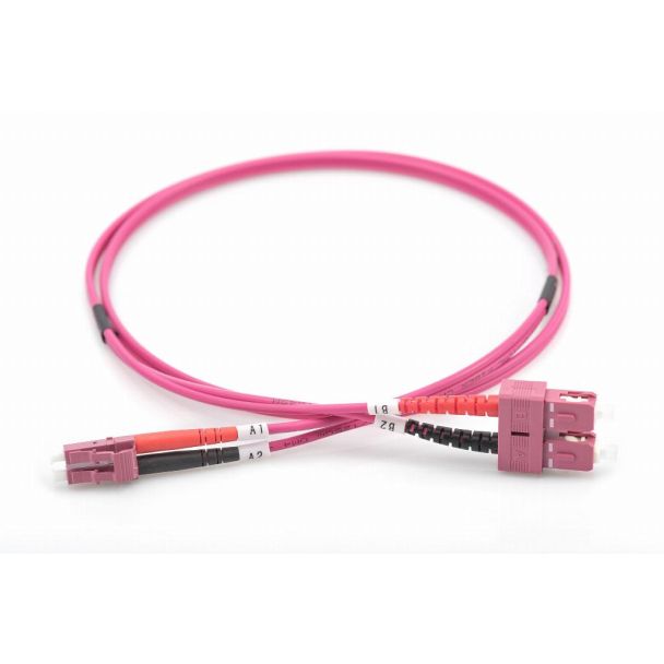 Digitus Fiber Optic Multimode Patch Cord, OM4, LC / SC