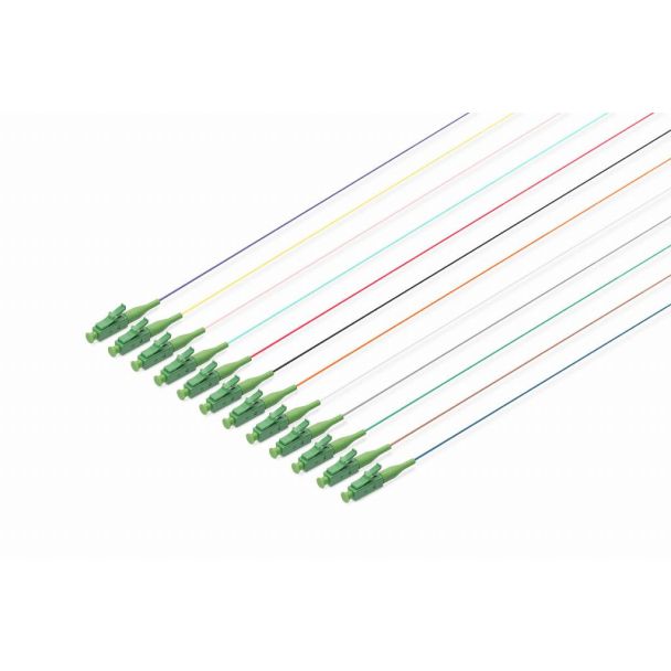 Digitus colored pigtails, LC/APC OS2 09/125 µ, Simplex