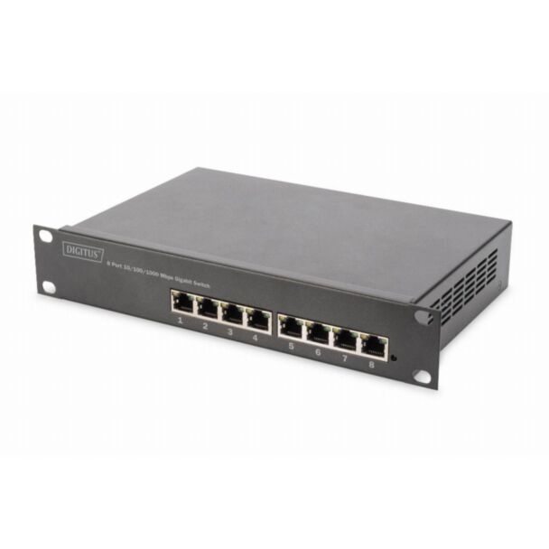 Digitus Switch PoE+ gestito L2+ a 8 porte Gigabit da 10"