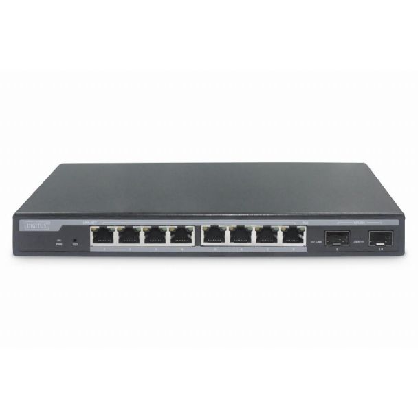 Digitus Commutatore di rete gestita L2 Gigabit a 8 porte PoE + 2 SFP