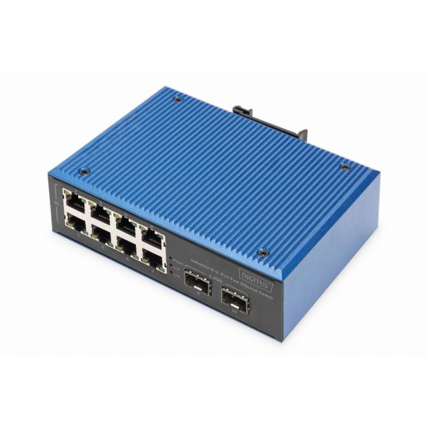 Digitus Industrial 8+2 port Fast Ethernet switch