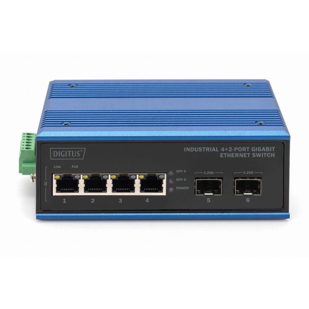 Digitus Switch industriale a 4+2 porte Gigabit Ethernet