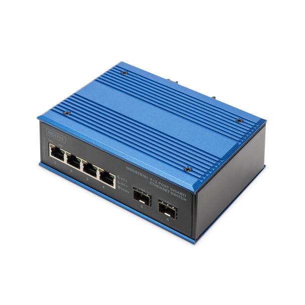 Digitus Switch industriale a 4+2 porte Gigabit Ethernet