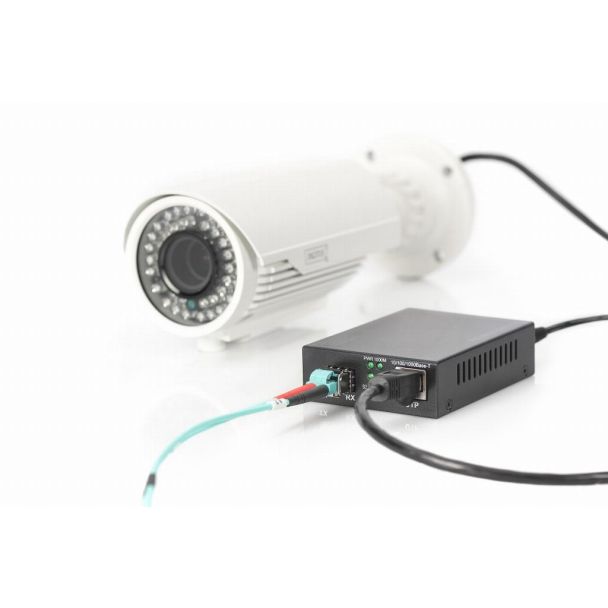Digitus Convertitore multimediale Gigabit PoE, RJ45 / SFP, PSE