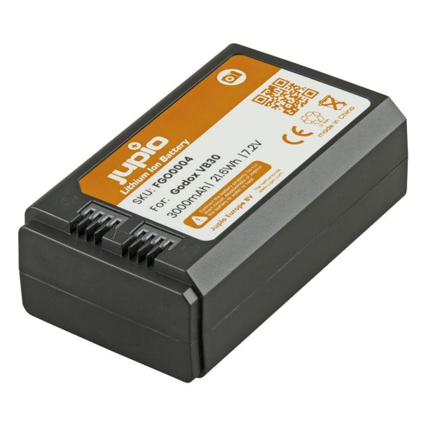 Jupio FGO0004 batteria per luci di studio Ioni di Litio Batteria interna 3 Ah 7,2 V Nero 1 pz Godox