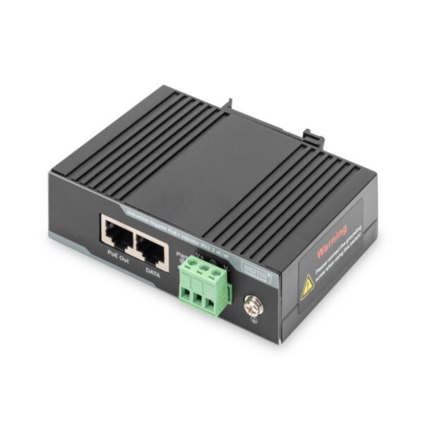 Digitus Iniettore PoE+ 802.3 af/at Gigabit di grado industriale