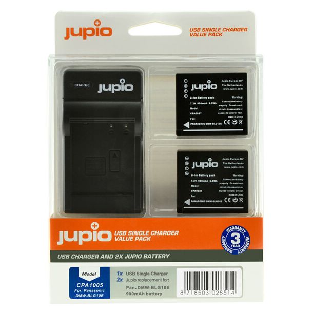 Jupio CPA1005 camera/camcorder battery Lithium-Ion (Li-Ion) 900 mAh