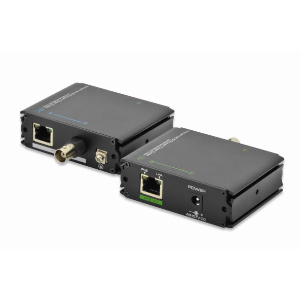 Digitus Fast Ethernet PoE + set prolunga VDSL – Fino a 500 m con 1 porta di ingresso PoE e 1 porta di uscita PoE
