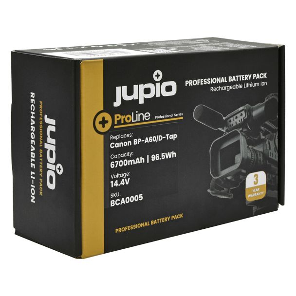 Jupio BCA0005 Batteria per fotocamera/videocamera Ioni di Litio 6700 mAh