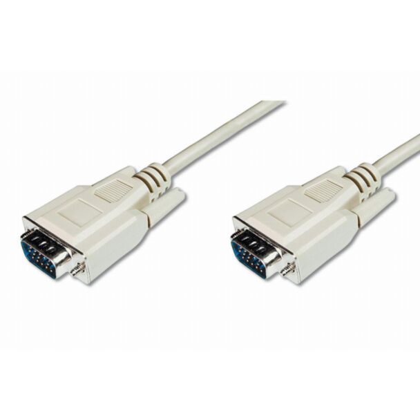 Digitus Cavo di collegamento VGA Monitor, HD15 M/M, 1,8 m, 3CF, beige
