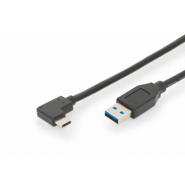 Digitus USB Type-C connection cable, Gen2, Type-C 90° to A