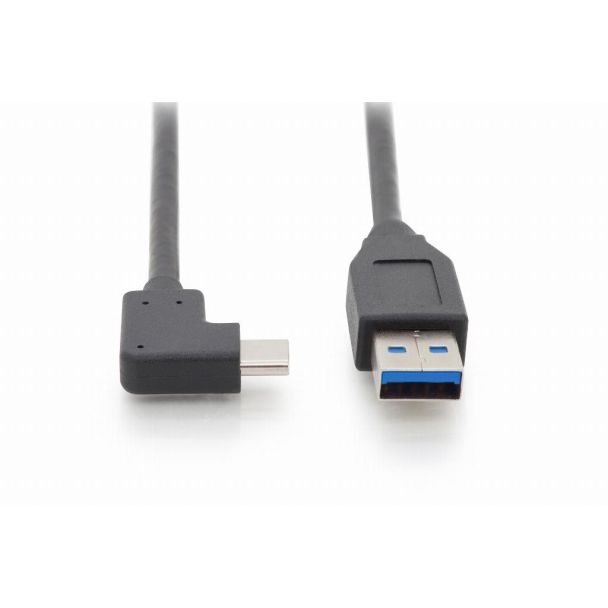 Digitus USB Type-C connection cable, Gen2, Type-C 90° to A