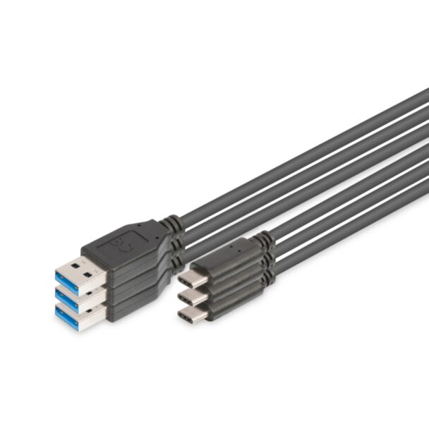 Digitus Set di cavi di ricarica USB Tipo-C, tipo C - A