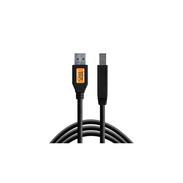 Tether Tools CU5460BLK USB cable USB 3.2 Gen 1 (3.1 Gen 1) 4.6 m USB A USB B Black