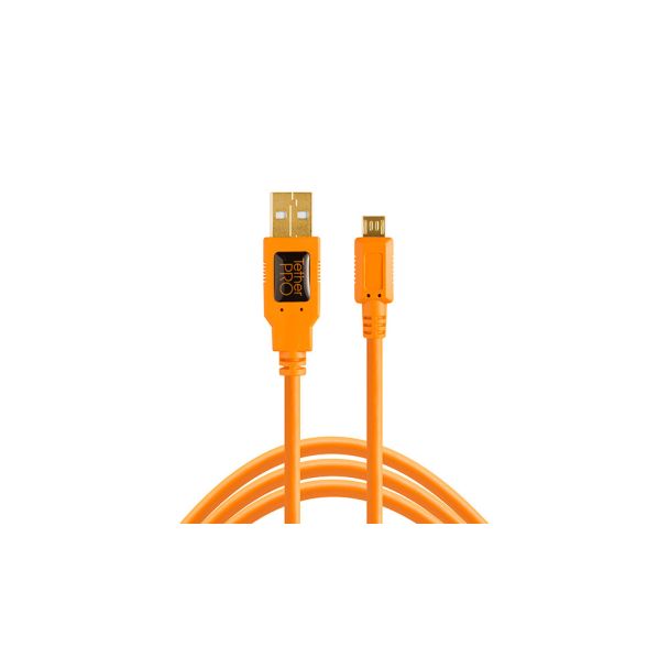 Tether Tools CU5430ORG USB cable USB 2.0 4.6 m USB A Micro-USB B Orange