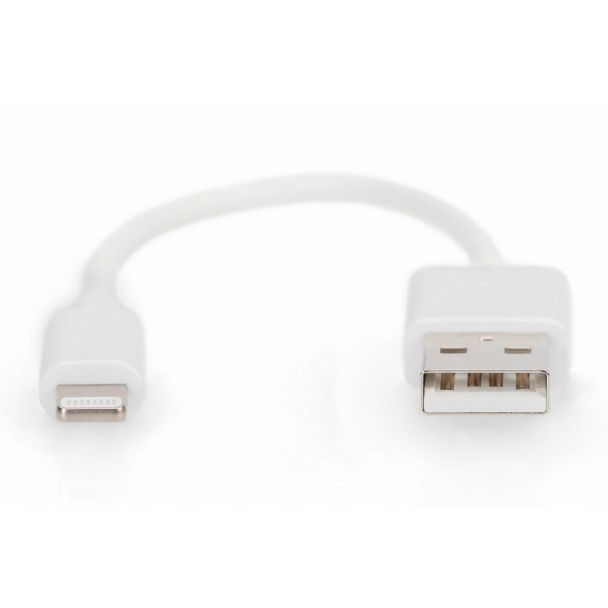Digitus Lightning to USB-A data/charging cable, MFI-certified