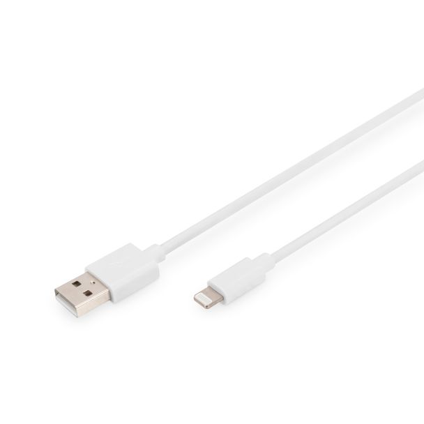Digitus Cavo dati/ricarica da Lightning a USB A, certificato MFI