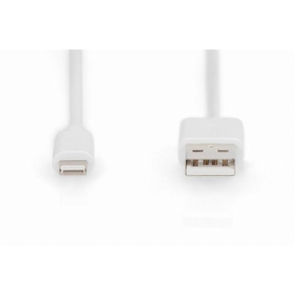 Digitus Lightning to USB-A data/charging cable, MFI-certified