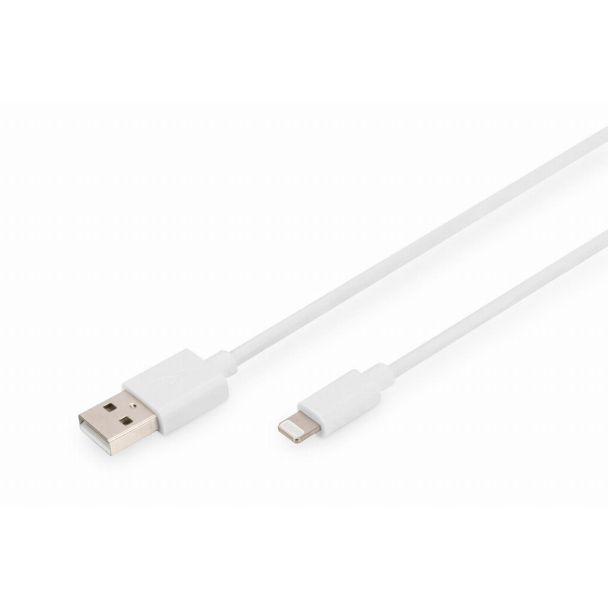 Digitus Lightning to USB-A data/charging cable, MFI-certified