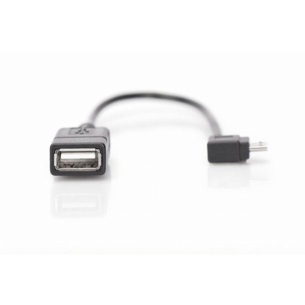 Digitus Adattatore / convertitore USB, OTG, micro B/St - A/Bu, 0,15 m