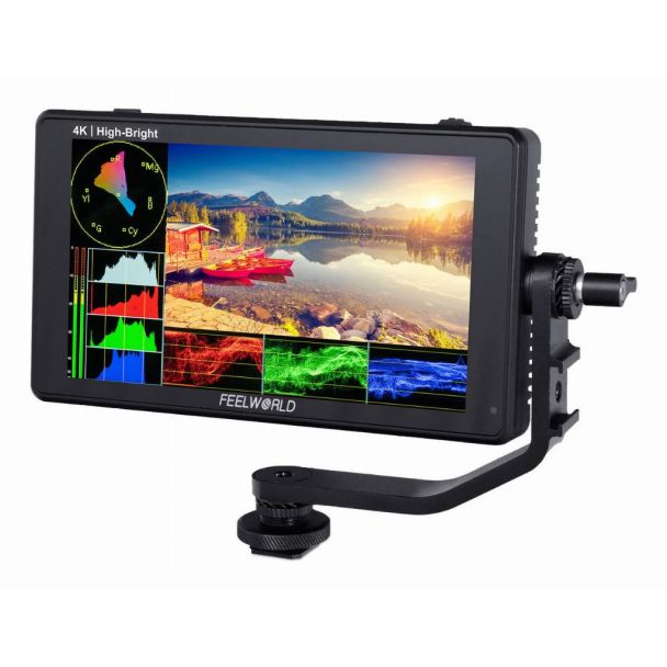 Feelworld LUT6E monitor per fotocamere 14 cm (5.5") Nero 1920 x 1080 Pixel Retroilluminazione a LED Touch screen