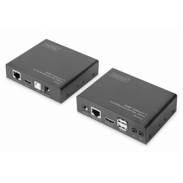 Digitus 4K HDMI HDBaseT™ 2.0 KVM extender set, 100 m