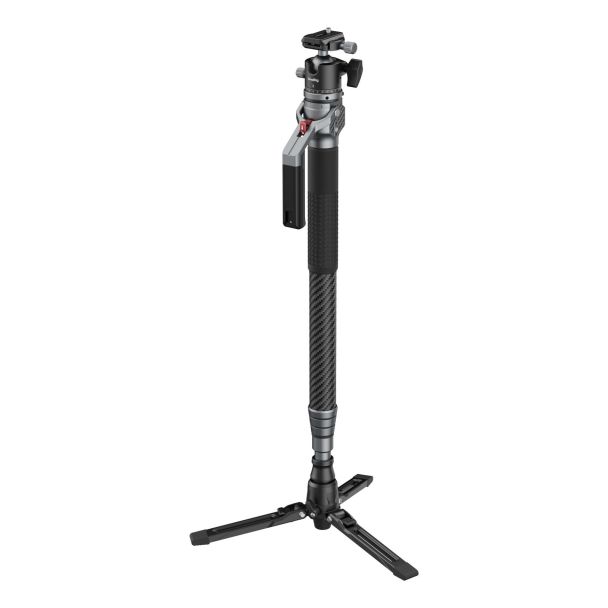 SmallRig 5564 monopiede per fotocamera 1/4, 3/8" Alluminio, Fibra di carbonio, Plastica Nero