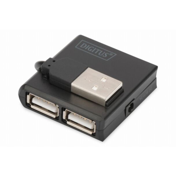 Digitus Hub USB 2.0 High-Speed 4 porte 4x USB A/F, 1x USB B mini/M, con cavo USB