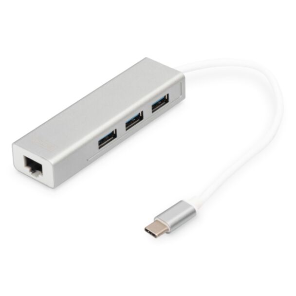 Digitus Hub USB Type-CTM 3.0 con Gigabit Ethernet