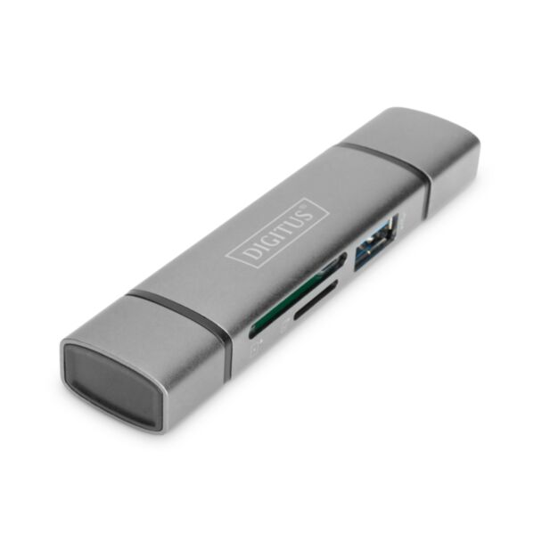 Digitus Dual card reader & hub USB-C / USB-A