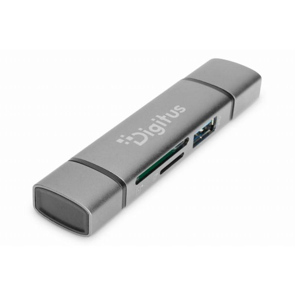Digitus Doppio lettore di schede e hub USB-C / USB-A